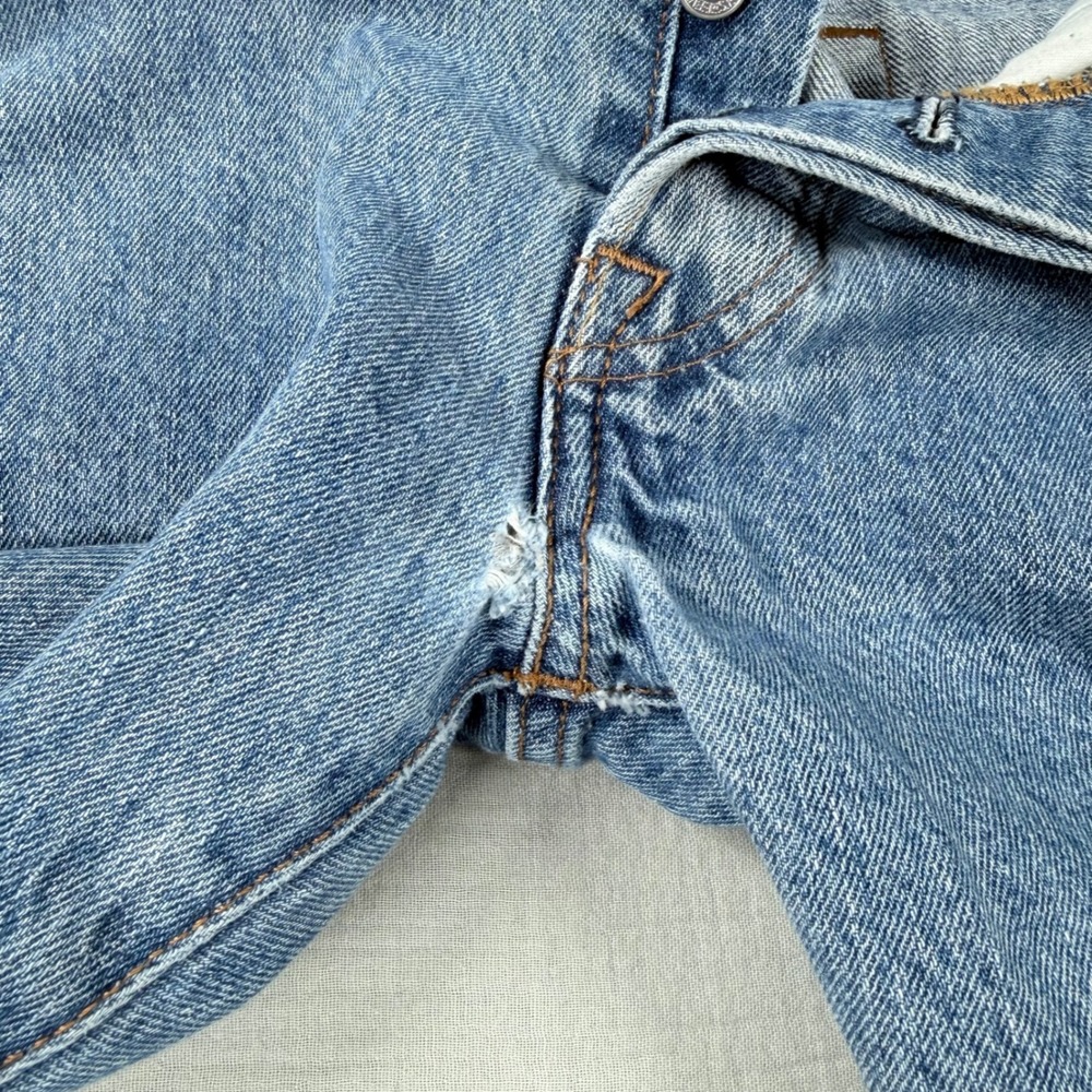 Levis 501 Jeans Mens 32x32 (31x31) Button Fly  Blue Denim Cowboy Rodeo Western - Picture 8 of 8